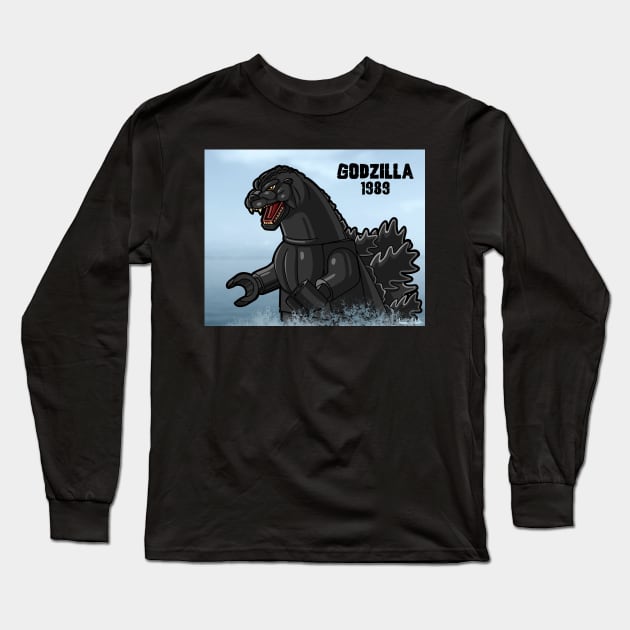 LEGO Godzilla 1989 Long Sleeve T-Shirt by schultzstudio